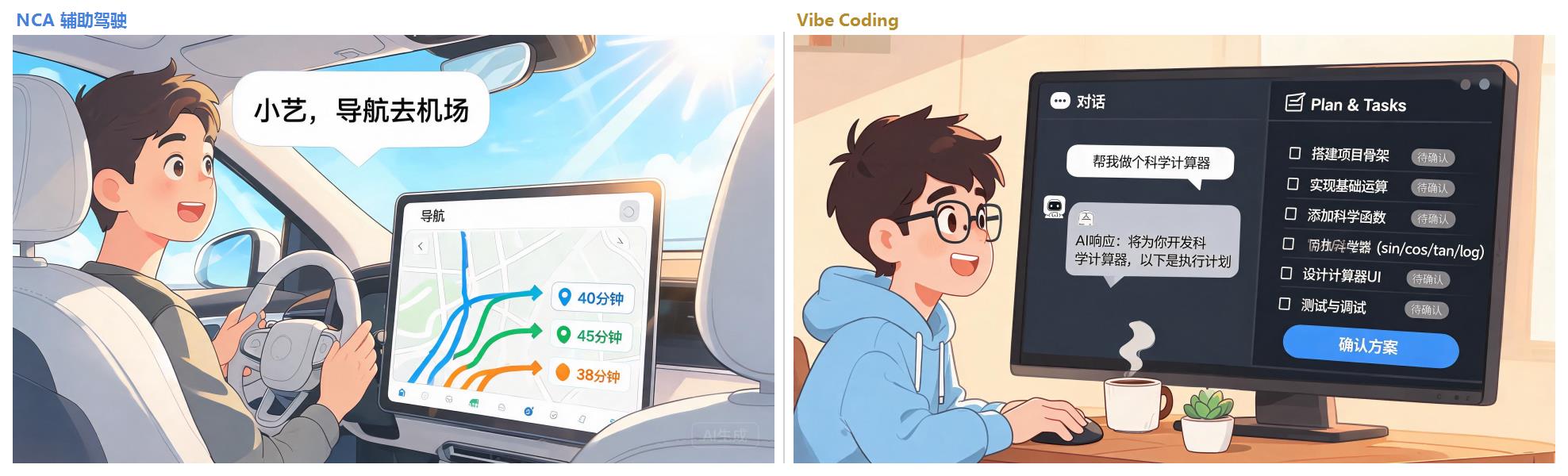 第一步对比:NCA 选路线 vs Vibe Coding 确认方案